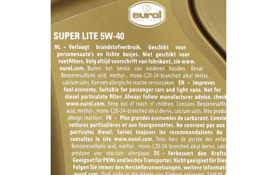 Huile moteur Eurol Super Lite 5W40 A3/B4 1L, Image 3