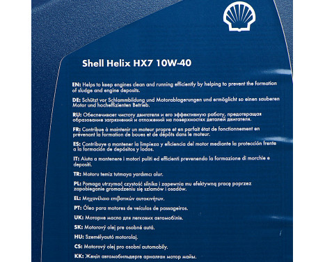 Huile moteur Shell Helix HX7 10W40 A3/B4 5L, Image 3