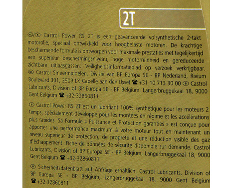 Huile moteur Castrol Power RS 2 temps 1L, Image 4