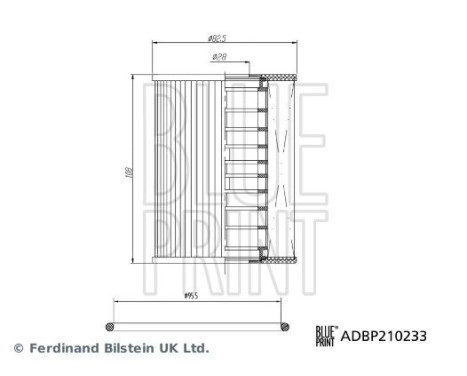 filtro de aceite ADBP210233 Blue Print