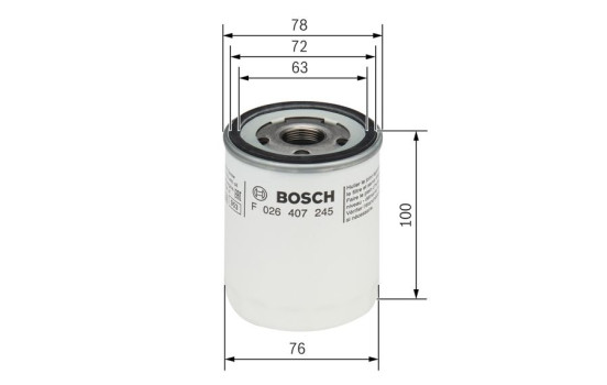 FILTRO DE ACEITE FORD TRANSIT 2.0TDCI 2015 >> P7245 Bosch, Imagen 4