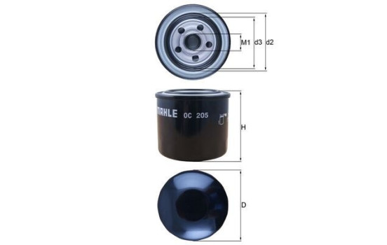 Filtro de aceite OC 205 Mahle, Imagen 4