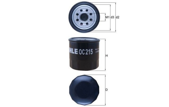 Filtro de aceite OC 215 Mahle, Imagen 4