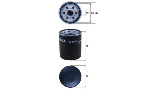 Filtro de aceite OC 217/6 Mahle, Imagen 2