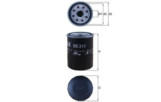 Filtro de aceite OC 217 Mahle, Imagen 5