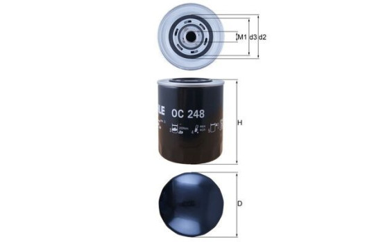 Filtro de aceite OC 248 Mahle, Imagen 3