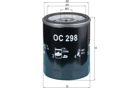 Filtro de aceite OC 298 Mahle
