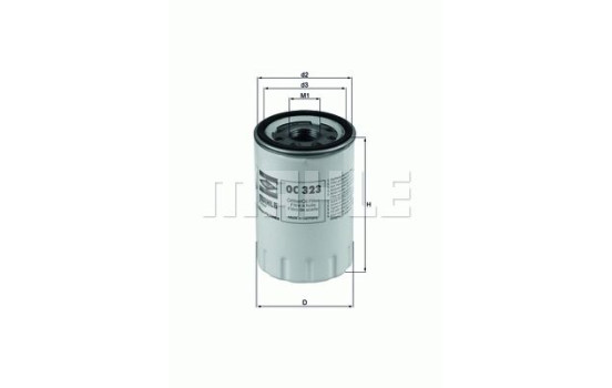 Filtro de aceite OC 323 Mahle, Imagen 2