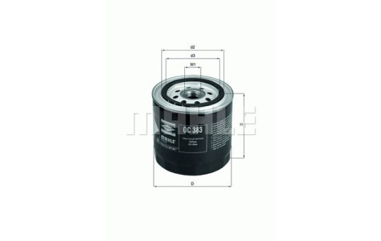 Filtro de aceite OC 383 Mahle, Imagen 2