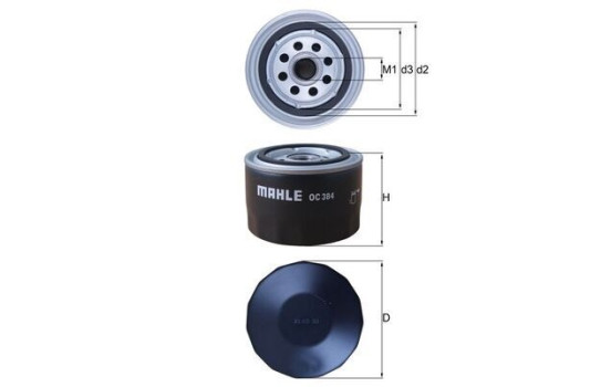 Filtro de aceite OC 384 Mahle, Imagen 2