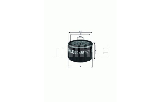 Filtro de aceite OC 467 Mahle, Imagen 3