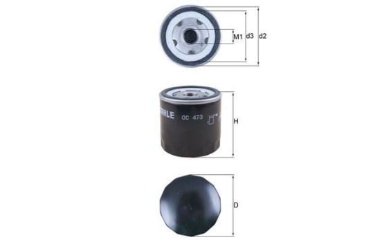 Filtro de aceite OC 473 Mahle, Imagen 4