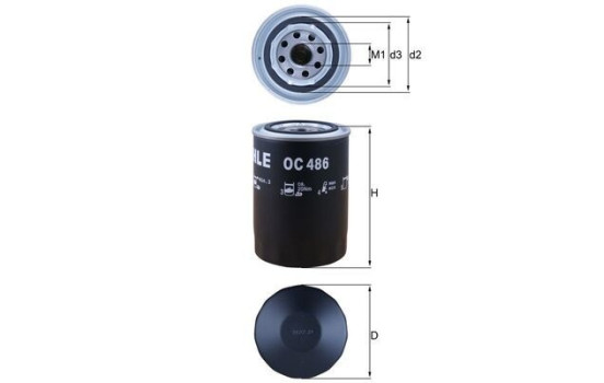 Filtro de aceite OC 486 Mahle, Imagen 2