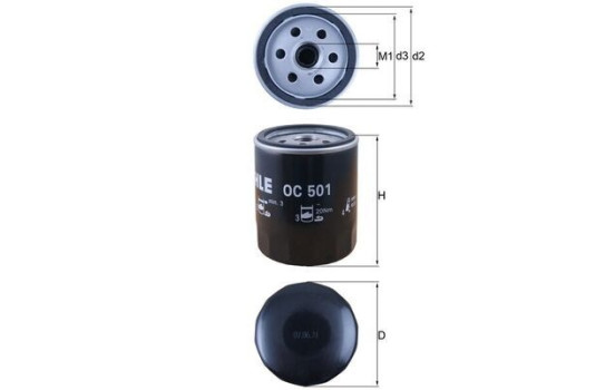 Filtro de aceite OC 501 Mahle, Imagen 4