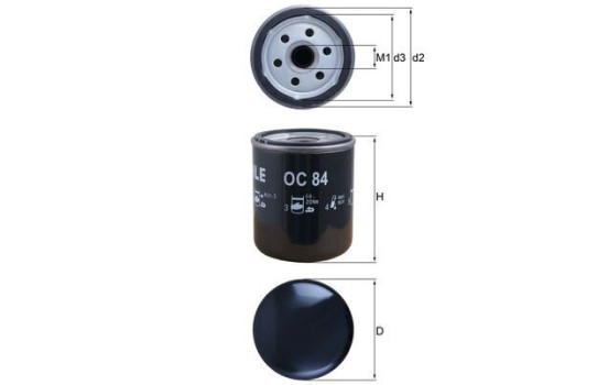 Filtro de aceite OC 84 Mahle, Imagen 4