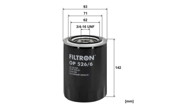 Filtro de aceite OP 526/6 Filtron, Imagen 3