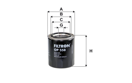 Filtro de aceite OP 558 Filtron, Imagen 2