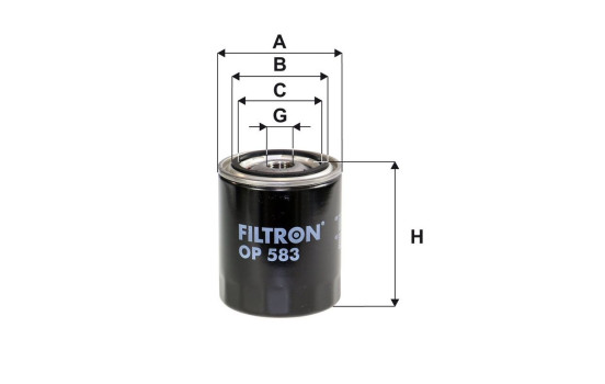 Filtro de aceite OP 583 Filtron, Imagen 2