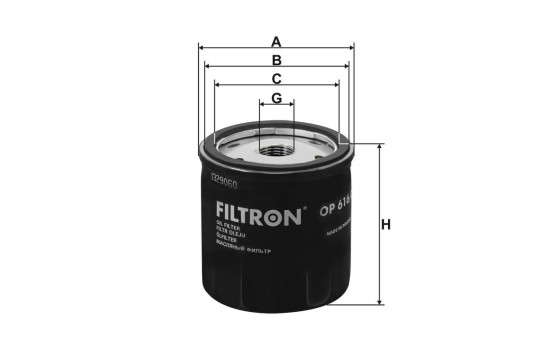 Filtro de aceite OP 616/3 Filtron, Imagen 2