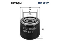 Filtro de aceite OP 617 Filtron