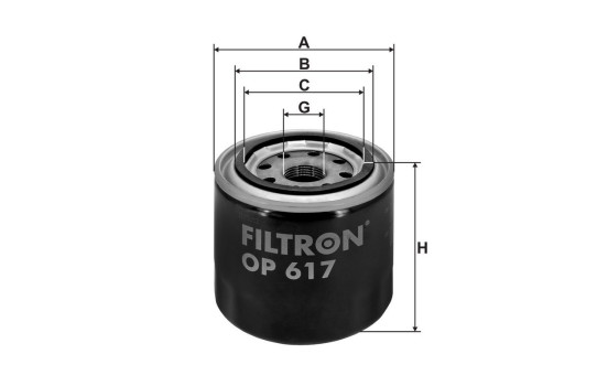 Filtro de aceite OP 617 Filtron, Imagen 2