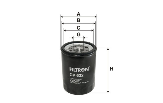 Filtro de aceite OP 622 Filtron, Imagen 2