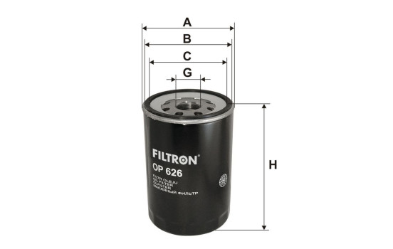 Filtro de aceite OP 626 Filtron, Imagen 2