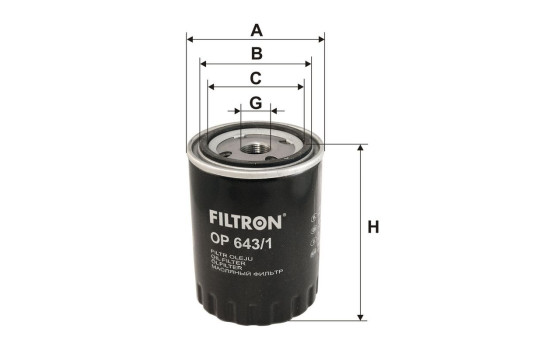 Filtro de aceite OP 643/1 Filtron, Imagen 2