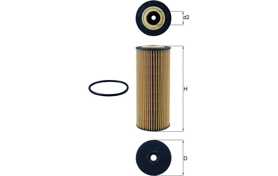 Filtro de aceite OX 1162D Mahle