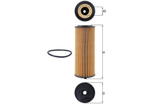 Filtro de aceite OX 1162D Mahle, Imagen 2