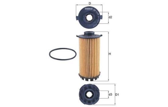 Filtro de aceite OX 1218D Mahle