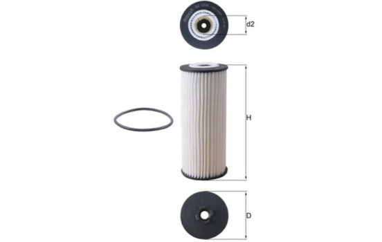 Filtro de aceite OX 1236D Mahle
