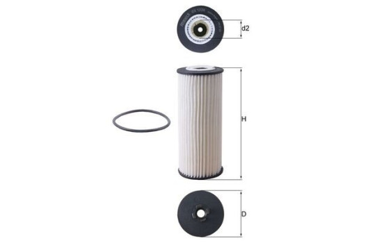 Filtro de aceite OX 1236D Mahle, Imagen 2