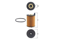 Filtro de aceite OX 1266D Mahle