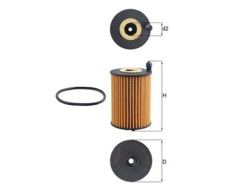 Filtro de aceite OX 1266D Mahle