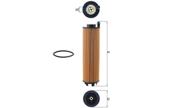 Filtro de aceite OX 1301D Mahle