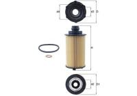Filtro de aceite OX 1310D Mahle