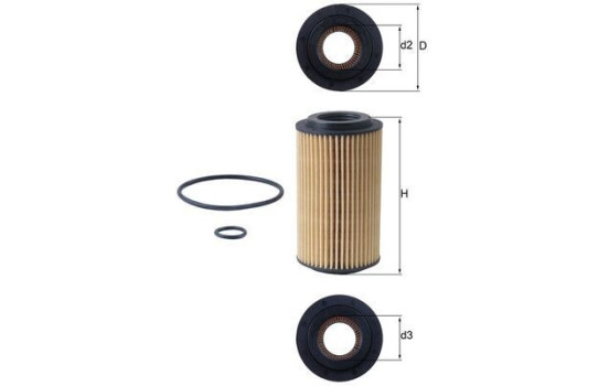 Filtro de aceite OX 153D4 Mahle, Imagen 2