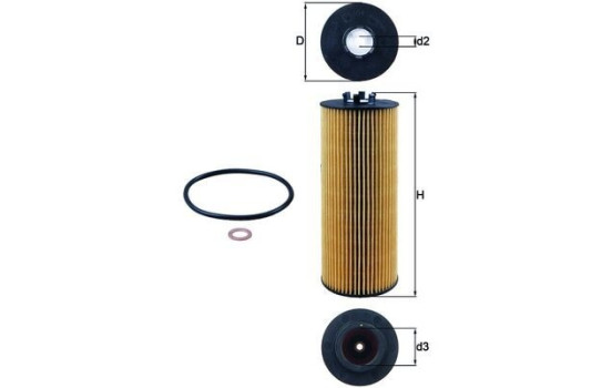 Filtro de aceite OX 164D Mahle, Imagen 2