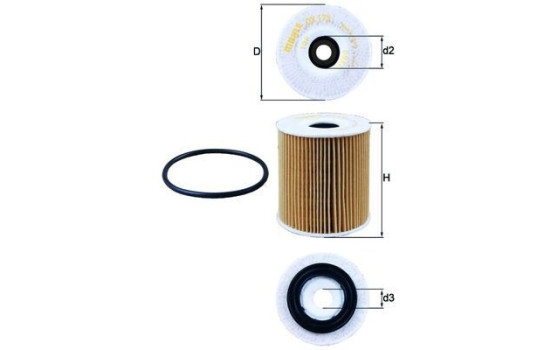 Filtro de aceite OX 175D Mahle, Imagen 3