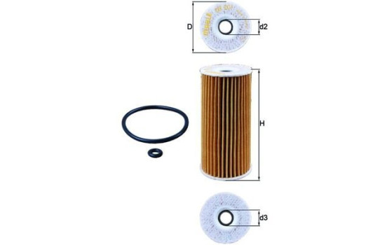 Filtro de aceite OX 201D Mahle, Imagen 3