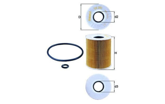 Filtro de aceite OX 203D Mahle, Imagen 3