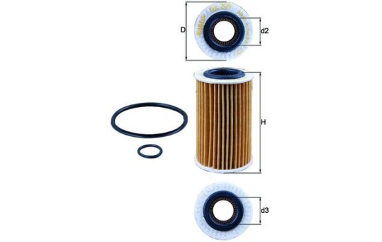 Filtro de aceite OX 209D Mahle, Imagen 2