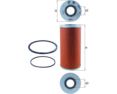 Filtro de aceite OX 31D Mahle