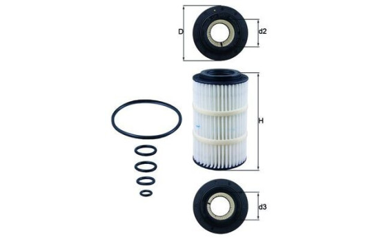 Filtro de aceite OX 345/7D Mahle, Imagen 3