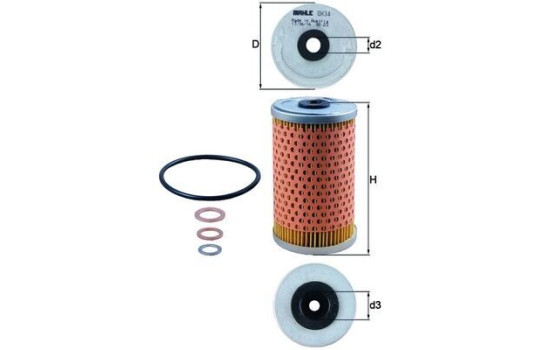 Filtro de aceite OX 34D Mahle, Imagen 3