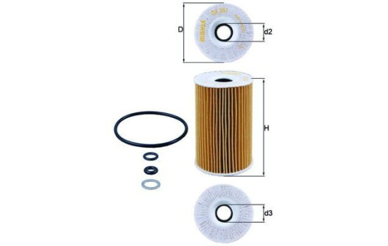 Filtro de aceite OX 351D Mahle, Imagen 4