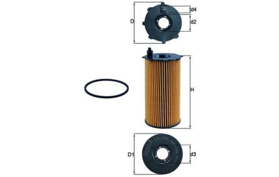 Filtro de aceite OX 354D Mahle, Imagen 4