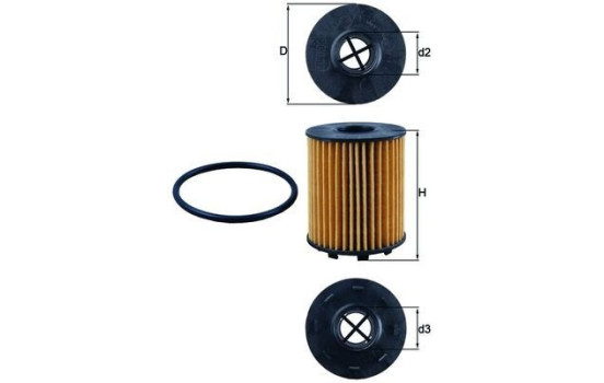 Filtro de aceite OX 371D Mahle, Imagen 3