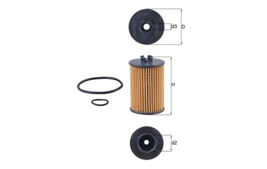 Filtro de aceite OX 382D Mahle, Imagen 3